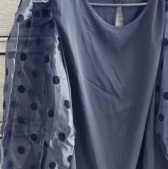 Black classic polka-dot dress shirt - Picture 3 of 6